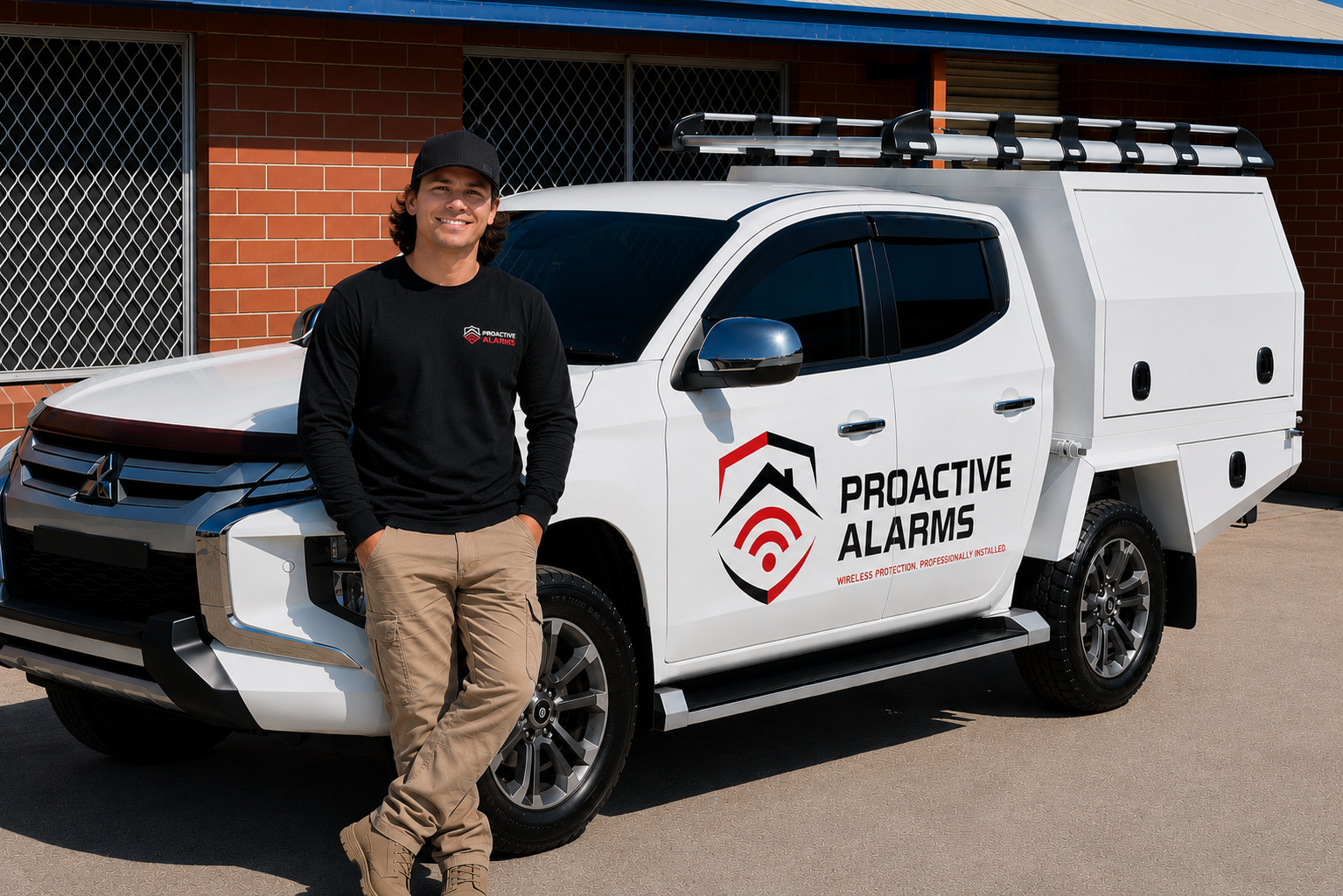 Proactive Alarms technician at work